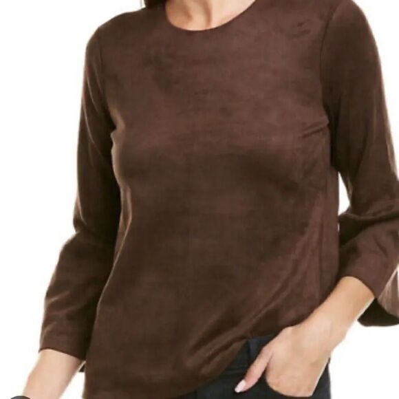 J McLaughlin Keaton faux suede top - Picture 1 of 5